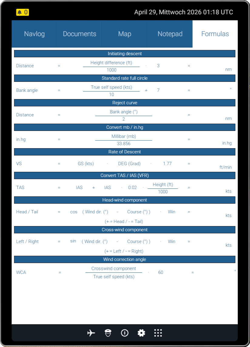 Formulas Screenshot